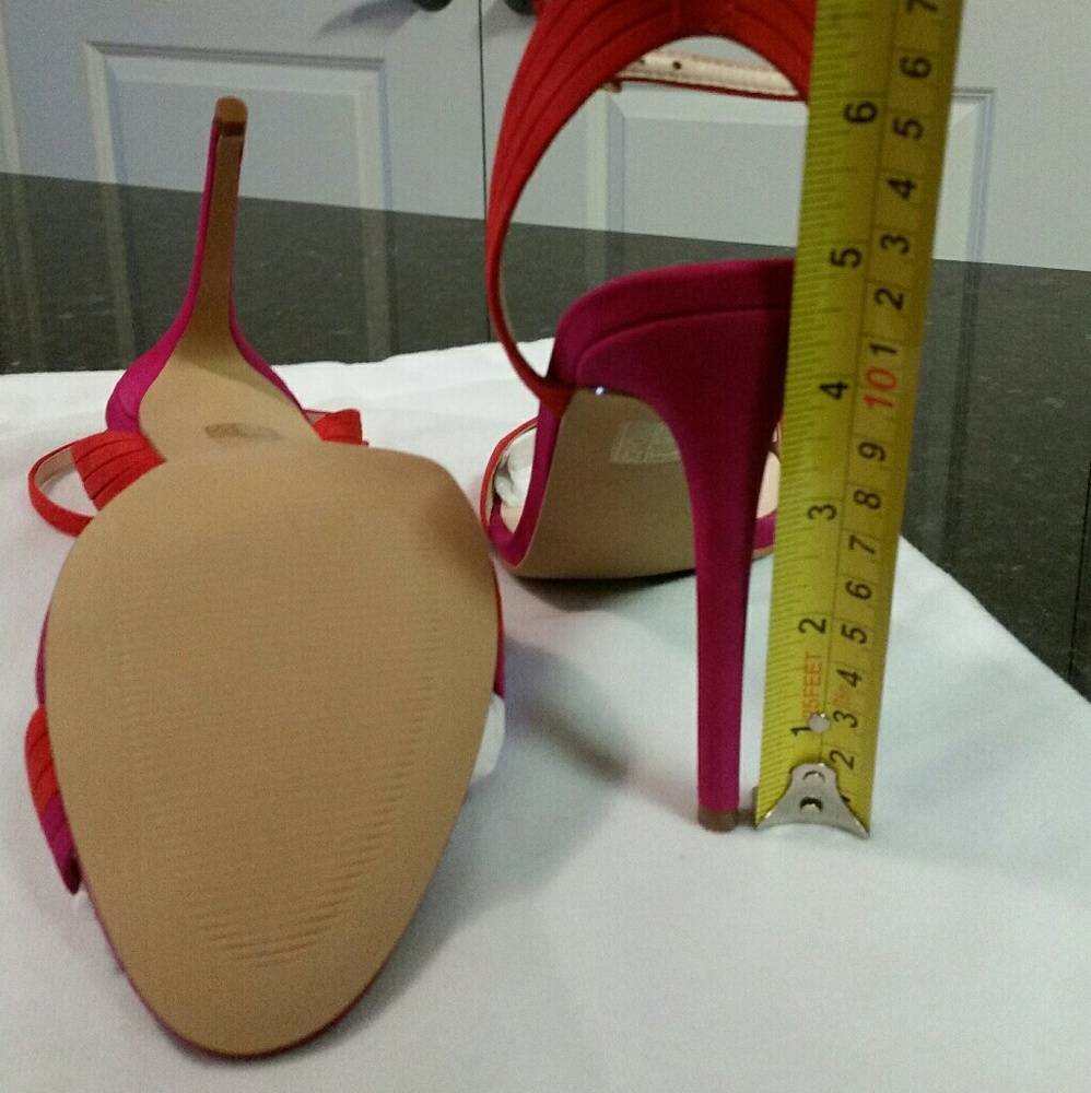 NEW Aldo KAENAVIA Sandal (Fuchsia/Orange Suede) - Picture 4 of 5